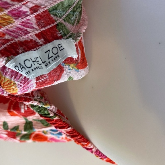 (sold) Rachel Zoe Red Floral Midi Skirt Bohemian Boho Skirt ResortWear Hippie - Picture 3 of 6